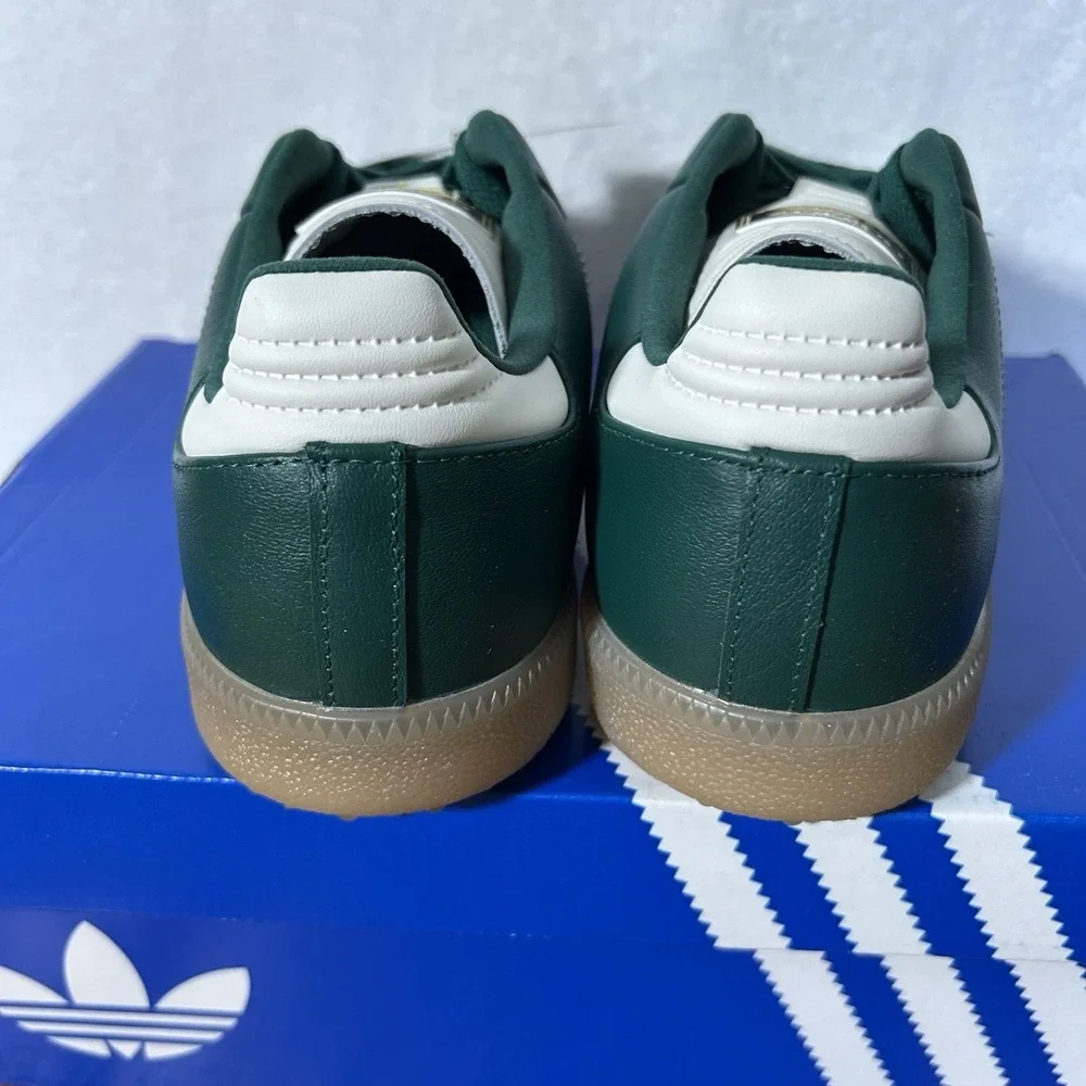 Adidas Mens Size 10 Samba Collegiate Green/White/Gum Spikeless Golf Shoes